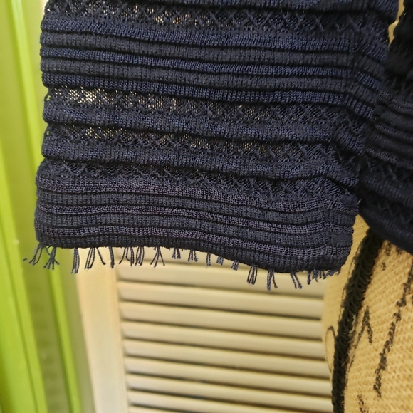 SOLD St. John Cardigan, Griffith Gray For St. John, Knit, Navy, Size 4 - Picture 6 of 12